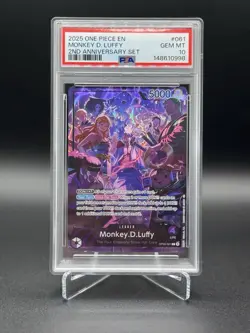 Monkey.D.Luffy (English Version 2nd Anniversary Set) PSA10 - Image 1