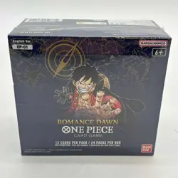 One Piece TCG OP-01 Romance Dawn Blue Bottom Booster Box SEALED EN w/Acrylic - Image 1