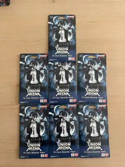 Union Arena Solo Leveling Sleeved Booster Blister Pack Lot Of 7 English Sealed - Image 1