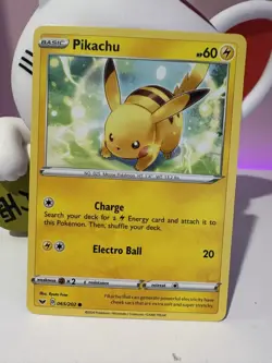 Pikachu 065/202 Swsh01: Sword & Shield Regular Cute Rare Pokemon Card 🩷✨ - Image 1