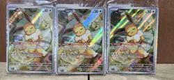 Set Of 3 Eevee 173 Sv: Scarlet & Violet Promo Cards Holo Sealed In Original Pack - Image 2