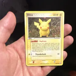 Pokemon Ditto (Pikachu) 39/113 EX Delta Species Rare 60HP Thunderbolt Card - Image 1