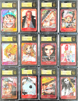 2023 One Piece EN Premium Card Film Red Set (12) CGC 10 PRISTINE w/ Luffy Nami2 - Image 1