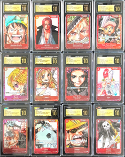 2023 One Piece EN Premium Card Film Red Set (12) CGC 10 PRISTINE w/ Luffy Nami2 - Image 1