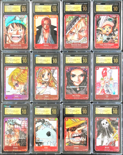 2023 One Piece EN Premium Card Film Red Set (12) CGC 10 PRISTINE w/ Luffy Nami2 - Image 1