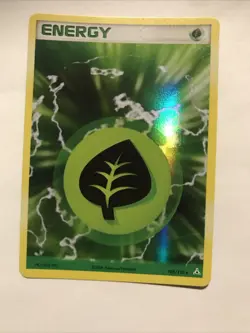 Pokemon TCG EX Holon Phantoms Grass Energy 105/110 Holo Rare Card - Image 1