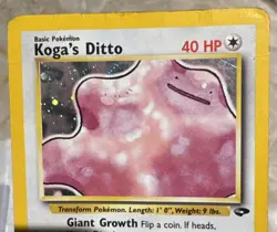 Koga's Ditto Holo Gym Challenge Rare 010/132 Pokemon Card Holo 1999-2000 Mp+ - Image 1
