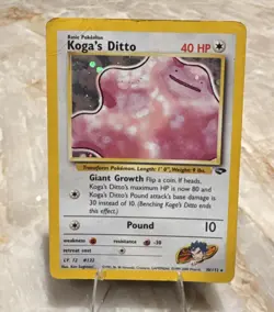 Koga's Ditto Holo Gym Challenge Rare 010/132 Pokemon Card Holo 1999-2000 Mp+ - Image 2
