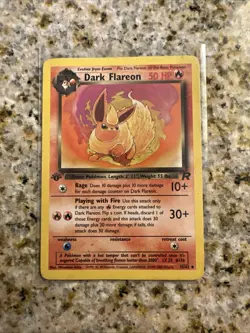 Dark Flareon 35/82 Team Rocket Regular First Edition Pokemon Card Wotc Vintage - Image 1
