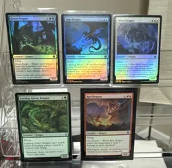 Adventure In Forgotten Realms Foil Colorful Dragon Cards Mtg - Image 1