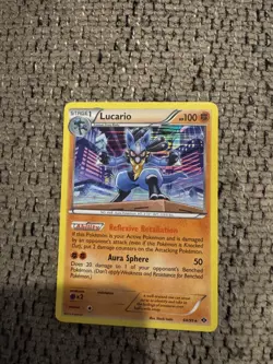 2012 Pokemon Black & White Next Destinies 64/99 Lucario Holo NM Rare Card - Image 1