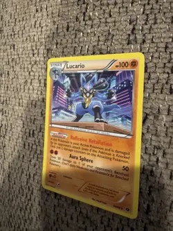 2012 Pokemon Black & White Next Destinies 64/99 Lucario Holo NM Rare Card - Image 2