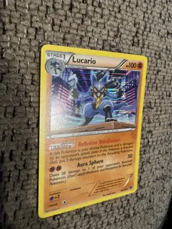 2012 Pokemon Black & White Next Destinies 64/99 Lucario Holo NM Rare Card - Image 3