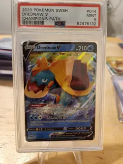 Pokemon TCG Drednaw v Champions Path Holo Ultra Rare Card 014/073 PSA 9!! - Image 1