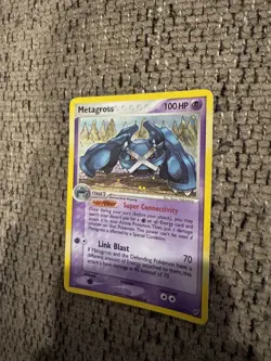 2005 Pokemon EX Deoxys 11/107 Metagross Holo NM Rare Vintage Card Foil Gold TCG - Image 2
