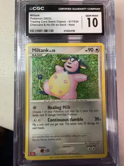 CGC GEM MINT 10 Miltank 017/034 Trading Card Game Classic Holo - Image 1