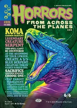 Koma, Cosmos Serpent - Rainbow Foil Extended Art Secret Lair NM MTG - Image 1