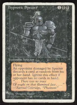 Hypnotic Specter 26 Uncommon Fourth Edition Magic: The Gathering MP - Image 1
