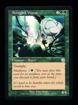 * * 1x Arrogant Wurm x1 * * Torment MTG Close to NM Near Mint - Image 1