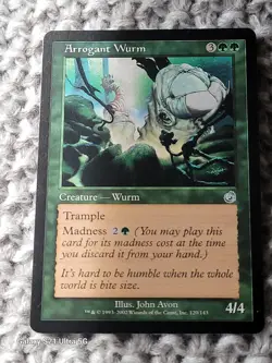 ✨Arrogant Wurm #120/143 NM/LP List Mystery Torment Magic The Gathering MTG ✨ - Image 1