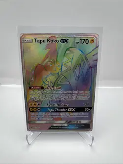 Pokemon Guardians Rising Tapu Koko GX Full Art Rainbow Rare #153/145 - Image 1