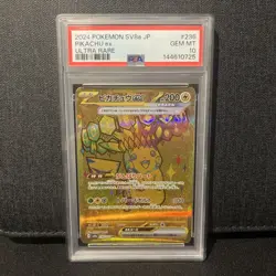 Pikachu EX 236/187 Ultra Rare Sv8a Terastal Festival EX Pokemon Japanese PSA 10 - Image 1