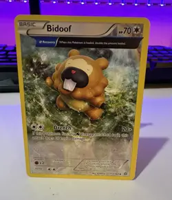 Bidoof Full Art 117/160 Pokemon Rare Non Holo Cute Card - Image 1