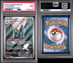 2025 POKEMON MEG EN-MEGA EVOLUTION #141 CLAWITZER ILLUSTRATION RARE PSA 9 - Image 3