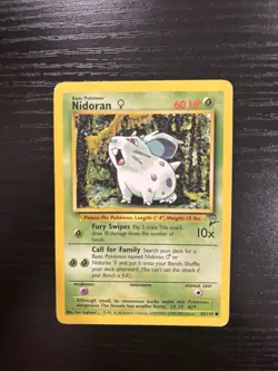 Pokemon Nidoran F 082/130 Base Set 2 Regular English 2000 WOTC - Image 1