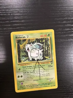 Pokemon Nidoran F 082/130 Base Set 2 Regular English 2000 WOTC - Image 4