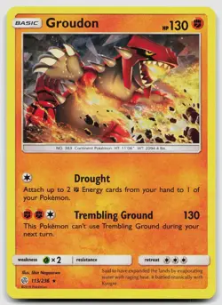 Groudon (Cracked Ice Holo) 113/236 Deck Exclusives Pokemon vLP - Image 1