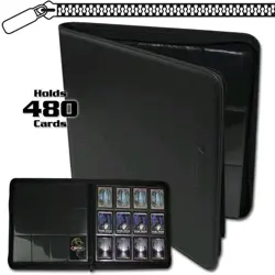 BCW Z-Folio 12-Pocket LX Album (Used) For Trading Card Storage BLACK - Image 1