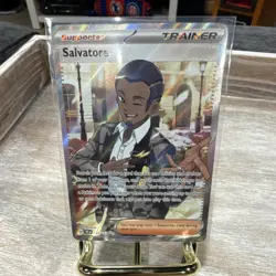 Pokemon Salvatore Trainer Supporter SV05 Ultra Rare Holo 247/162 Temporal Forces - Image 1