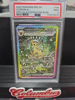 Pokemon TCG Leafeon EX Special Illustration Rare Card #144 Psa 9 - Image 1