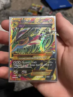 Pokemon Mega Rayquaza EX Holo Full Art Ultra Rare Card Ancient Origins 98/98 - Image 1