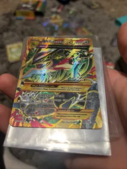 Pokemon Mega Rayquaza EX Holo Full Art Ultra Rare Card Ancient Origins 98/98 - Image 5