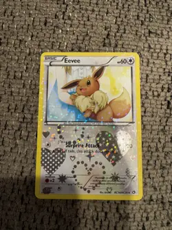 2013 Pokemon BW Legendary Treasures Radiant Collection RC14/R25 Eevee Holo LP - Image 1