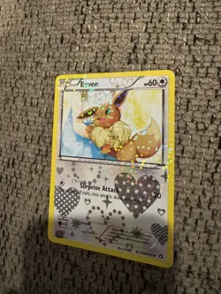 2013 Pokemon BW Legendary Treasures Radiant Collection RC14/R25 Eevee Holo LP - Image 2