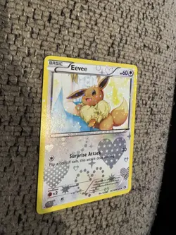2013 Pokemon BW Legendary Treasures Radiant Collection RC14/R25 Eevee Holo LP - Image 3