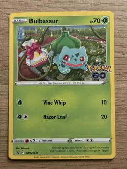Pokemon TCG Bulbasaur SWSH231 Promo Holo Sword & Shield Vine Whip Razor Leaf EN - Image 1