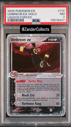 Pokemon Umbreon EX Unseen Forces Ultra Rare #112 PSA 7 - Image 1