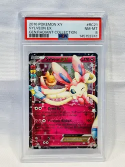 SYLVEON PSA 8 2016 POKEMON GENERATIONS #RC21/RC32 HOLO GEN. RADIANT COLL 714 - Image 1
