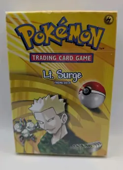 2000 Pokemon Gym Heroes Lt. Surge Theme Deck - Factory Sealed WotC - H-Wrap NEW - Image 1