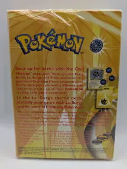 2000 Pokemon Gym Heroes Lt. Surge Theme Deck - Factory Sealed WotC - H-Wrap NEW - Image 2