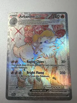 Arcanine ex 224/198 Ultra Rare Scarlet & Violet Pokemon Near Mint - Image 3
