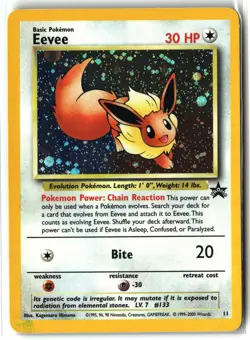 Eevee ⭐ 11 Holo Promo Wizards Black Star Promos 1999 Pokemon LP - Image 1