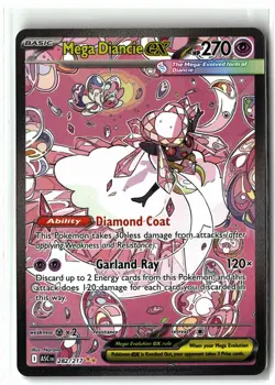 Mega Diancie ex ⭐ 282/217 Holo Ascended Heroes Pokemon NM - Image 1