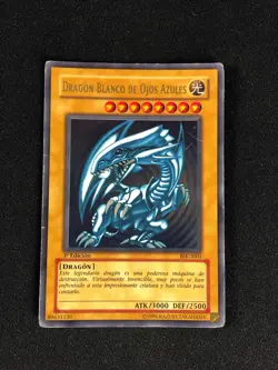 YUGIOH BLUE-EYES WHITE DRAGON BIK-S001 1st ULTRA HP/CREASES SPANISH - Image 1