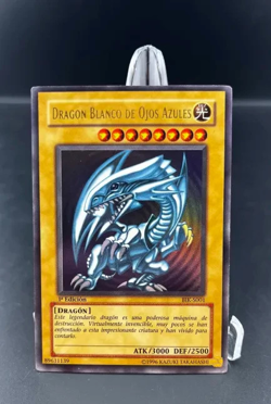 Spanish Yu-Gi-Oh Blue Eyes White Dragon 1st Ed HP BIKS001 See Pics for Condition - Image 1
