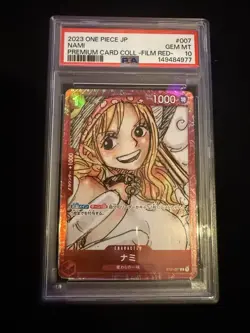 2023 ONE PIECE JAPANESE PREMIUM CARD COLLECTION -ONE PIECE FILM RED- NAMI PSA 10 - Image 1